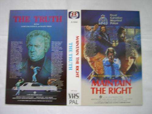 A844 Maintain The Right/The Truth (vhs)